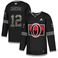 Adidas Ottawa Senators #12 Marian Gaborik Black_1 Authentic Classic Stitched NHL Jersey