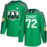 Adidas Ottawa Senators #72 Thomas Chabot adidas Green St. Patrick's Day Authentic Practice Stitched NHL Jersey