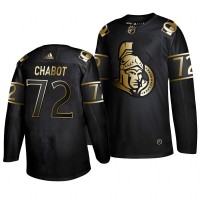 Adidas Ottawa Senators #72 Thomas Chabot Men's 2019 Black Golden Edition Authentic Stitched NHL Jersey