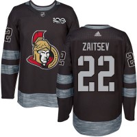 Adidas Ottawa Senators #22 Nikita Zaitsev Black 1917-2017 100th Anniversary Stitched NHL Jersey