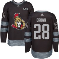 Adidas Ottawa Senators #28 Connor Brown Black 1917-2017 100th Anniversary Stitched NHL Jersey