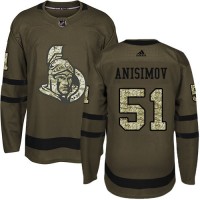Adidas Ottawa Senators #51 Artem Anisimov Green Salute to Service Stitched NHL Jersey