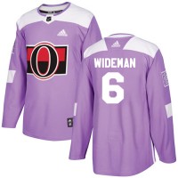 Adidas Ottawa Senators #6 Chris Wideman Purple Authentic Fights Cancer Stitched NHL Jersey