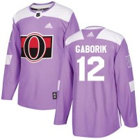 Adidas Ottawa Senators #12 Marian Gaborik Purple Authentic Fights Cancer Stitched NHL Jersey