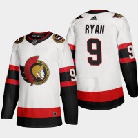 Ottawa Ottawa Senators #9 Bobby Ryan Men's Adidas 2020-21 Authentic Player Away Stitched NHL Jersey White
