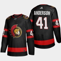 Ottawa Ottawa Senators #41 Craig Anderson Men's Adidas 2020-21 Authentic Player Home Stitched NHL Jersey Black