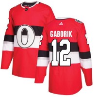 Adidas Ottawa Senators #12 Marian Gaborik Red Authentic 2017 100 Classic Stitched NHL Jersey