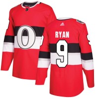 Adidas Ottawa Senators #9 Bobby Ryan Red Authentic 2017 100 Classic Stitched NHL Jersey