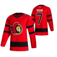 Ottawa Ottawa Senators #7 Brady Tkachuk Red Men's Adidas 2020-21 Reverse Retro Alternate NHL Jersey
