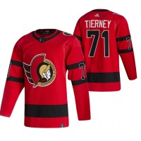 Ottawa Ottawa Senators #71 Chris Tierney Red Men's Adidas 2020-21 Reverse Retro Alternate NHL Jersey