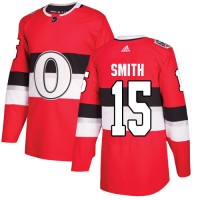 Adidas Ottawa Senators #15 Zack Smith Red Authentic 2017 100 Classic Stitched NHL Jersey