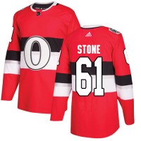 Adidas Ottawa Senators #61 Mark Stone Red Authentic 2017 100 Classic Stitched NHL Jersey