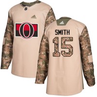 Adidas Ottawa Senators #15 Zack Smith Camo Authentic 2017 Veterans Day Stitched NHL Jersey