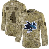 Adidas San Jose Sharks #4 Brenden Dillon Camo Authentic Stitched NHL Jersey