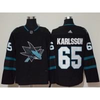 Adidas San Jose Sharks #65 Erik Karlsson Black Alternate Authentic Stitched NHL Jersey