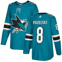 Adidas San Jose Sharks #8 Joe Pavelski Teal Home Authentic Stitched NHL Jersey