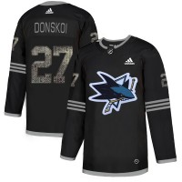Adidas San Jose Sharks #27 Joonas Donskoi Black Authentic Classic Stitched NHL Jersey