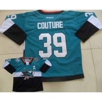 San Jose Sharks #39 Logan Couture Teal/Black 2015 Stadium Series Stitched NHL Jersey