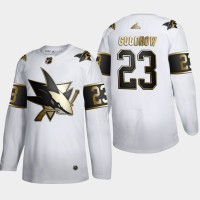 San Jose San Jose Sharks #23 Barclay Goodrow Men's Adidas White Golden Edition Limited Stitched NHL Jersey