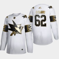 San Jose San Jose Sharks #62 Kevin Labanc Men's Adidas White Golden Edition Limited Stitched NHL Jersey