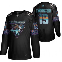 San Jose San Jose Sharks #19 Joe Thornton Men's Adidas 2020 Los Tiburones Limited NHL Jersey Black