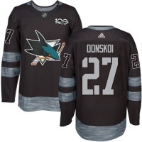 Adidas San Jose Sharks #27 Joonas Donskoi Black 1917-2017 100th Anniversary Stitched NHL Jersey