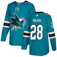 Adidas San Jose Sharks #28 Timo Meier Teal Home Authentic Stitched NHL Jersey