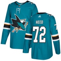 Adidas San Jose Sharks #72 Tim Heed Teal Home Authentic Stitched NHL Jersey