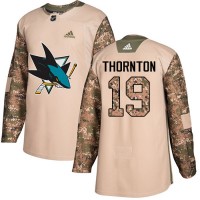 Adidas San Jose Sharks #19 Joe Thornton Camo Authentic 2017 Veterans Day Stitched NHL Jersey