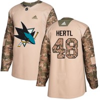 Adidas San Jose Sharks #48 Tomas Hertl Camo Authentic 2017 Veterans Day Stitched NHL Jersey