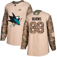 Adidas San Jose Sharks #88 Brent Burns Camo Authentic 2017 Veterans Day Stitched NHL Jersey