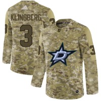 Adidas Dallas Stars #3 John Klingberg Camo Authentic Stitched NHL Jersey