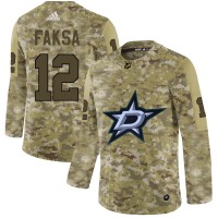 Adidas Dallas Stars #12 Radek Faksa Camo Authentic Stitched NHL Jersey