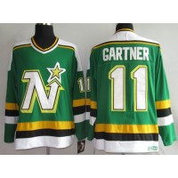 Dallas Stars #11 Mike Gartner Stitched Green CCM Throwback NHL Jersey