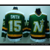 Dallas Stars #15 Bobby Smith Stitched Green CCM Throwback NHL Jersey