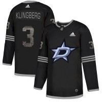 Adidas Dallas Stars #3 John Klingberg Black Authentic Classic Stitched NHL Jersey