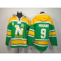Dallas Stars #9 Mike Modano Green Sawyer Hooded Sweatshirt Stitched NHL Jersey