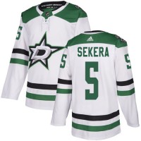 Adidas Dallas Stars #5 Andrej Sekera White Road Authentic Stitched NHL Jersey