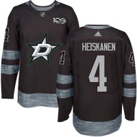 Adidas Dallas Stars #4 Miro Heiskanen Black 1917-2017 100th Anniversary Stitched NHL Jersey