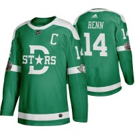 Adidas Dallas Dallas Stars #14 Jamie Benn Men's Green 2020 Winter Classic Retro NHL Jersey