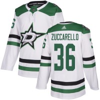 Adidas Dallas Stars #36 Mats Zuccarello White Road Authentic Stitched NHL Jersey