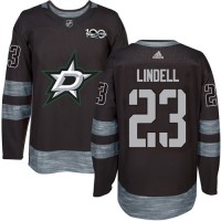 Adidas Dallas Stars #23 Esa Lindell Black 1917-2017 100th Anniversary Stitched NHL Jersey