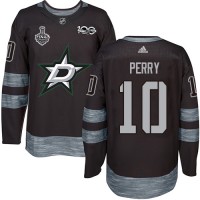 Adidas Dallas Stars #10 Corey Perry Black 1917-2017 100th Anniversary 2020 Stanley Cup Final Stitched NHL Jersey
