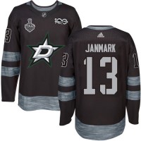 Adidas Dallas Stars #13 Mattias Janmark Black 1917-2017 100th Anniversary 2020 Stanley Cup Final Stitched NHL Jersey