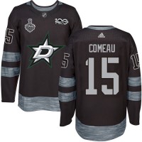 Adidas Dallas Stars #15 Blake Comeau Black 1917-2017 100th Anniversary 2020 Stanley Cup Final Stitched NHL Jersey