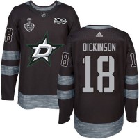 Adidas Dallas Stars #18 Jason Dickinson Black 1917-2017 100th Anniversary 2020 Stanley Cup Final Stitched NHL Jersey