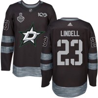 Adidas Dallas Stars #23 Esa Lindell Black 1917-2017 100th Anniversary 2020 Stanley Cup Final Stitched NHL Jersey