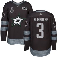 Adidas Dallas Stars #3 John Klingberg Black 1917-2017 100th Anniversary 2020 Stanley Cup Final Stitched NHL Jersey