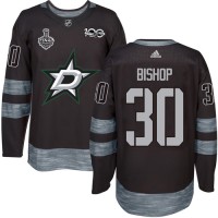 Adidas Dallas Stars #30 Ben Bishop Black 1917-2017 100th Anniversary 2020 Stanley Cup Final Stitched NHL Jersey