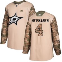 Adidas Dallas Stars #4 Miro Heiskanen Camo Authentic 2017 Veterans Day Stitched NHL Jersey